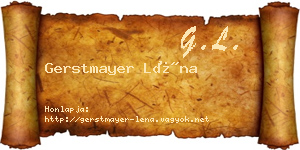 Gerstmayer Léna névjegykártya